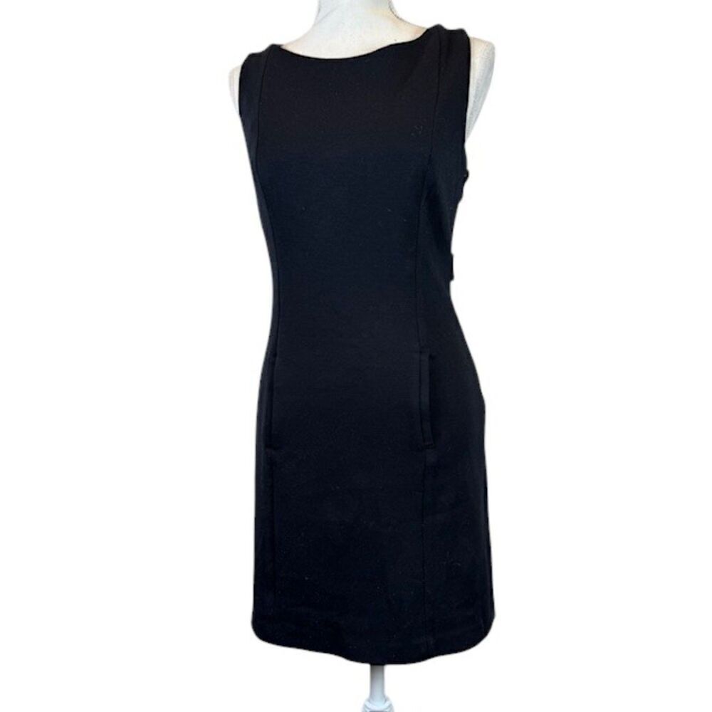 Laundry by Design Black Sleeveless Button Back Dress Stretch Black 6